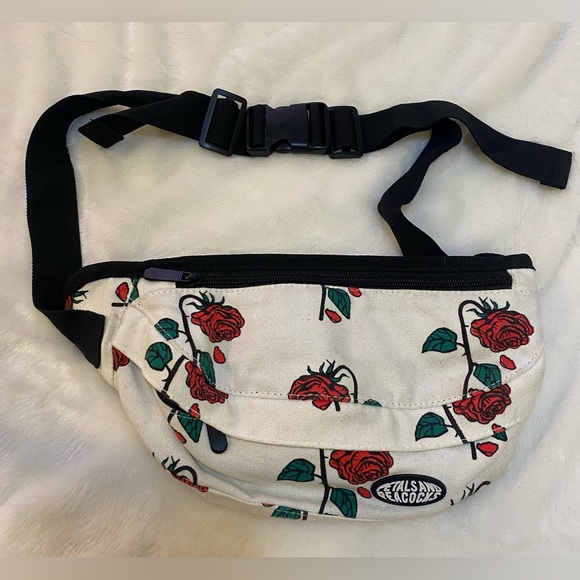 PETALS AND PEACOCKS FANNY PACK - Picture 1 of 8